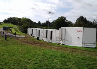 Toilet trailers for outdoor events