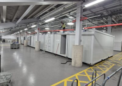 With the client seeking a single-order solution, our team also procured and installed a comprehensive range of supporting infrastructure and internal fit-out items, including: Hard PVC walling for screening and branding Heras fencing Benches for the changing rooms, including integrated shoe racks Treatment tables Internal and external floor coverings Lockers Miscellaneous furniture and ancillary equipment Alongside managing the installation of all modular buildings and equipment, our engineers carried out all plumbing requirements, including a fresh water supply and waste provision for the duration of the hire. A standby engineer also remained on site throughout the event to provide technical support and ensure everything went smoothly. The project wasn’t without its challenges given the location where the units needed to be sited. Within the outdoor broadcast area within the stadium, there were some logistical hurdles to overcome with bollards and low level lighting fixtures factored in. Delivered within a tight installation window, the project enabled Brentford FC to successfully host an international competition environment with the addition of welfare and performance facilities for the footballers, support teams and officials.