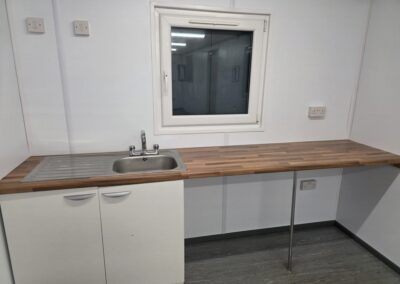 AV cabin with kitchen